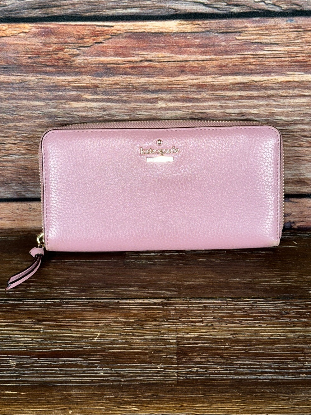 Kate Spade Leila Large Continental Wallet in Dusk Rose!